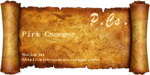 Pirk Csongor névjegykártya